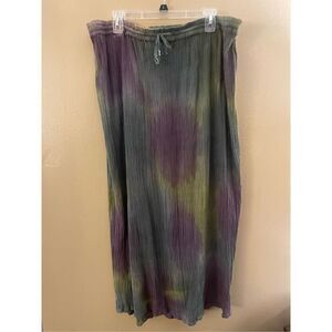Vintage Natural Tie Dye Maxi Skirt Size Medium